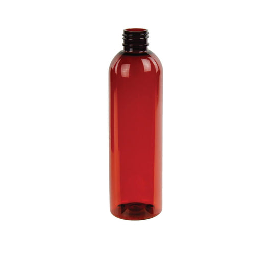 8 oz (240 ml) Amber PET Cosmo Round 24-410 Bottle - World of Aromas