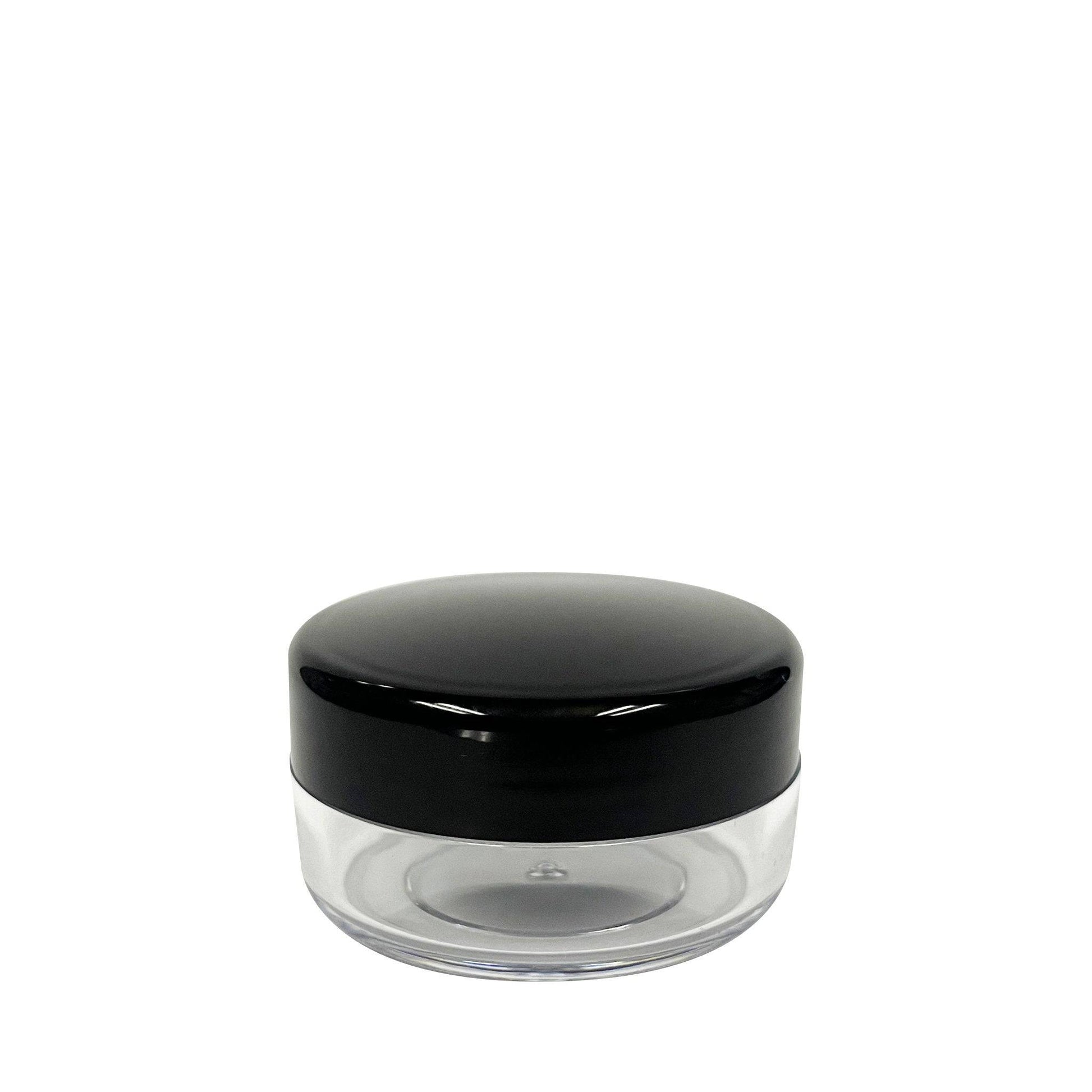10 g Clear Acrylic Jar with Black Lid - World of Aromas
