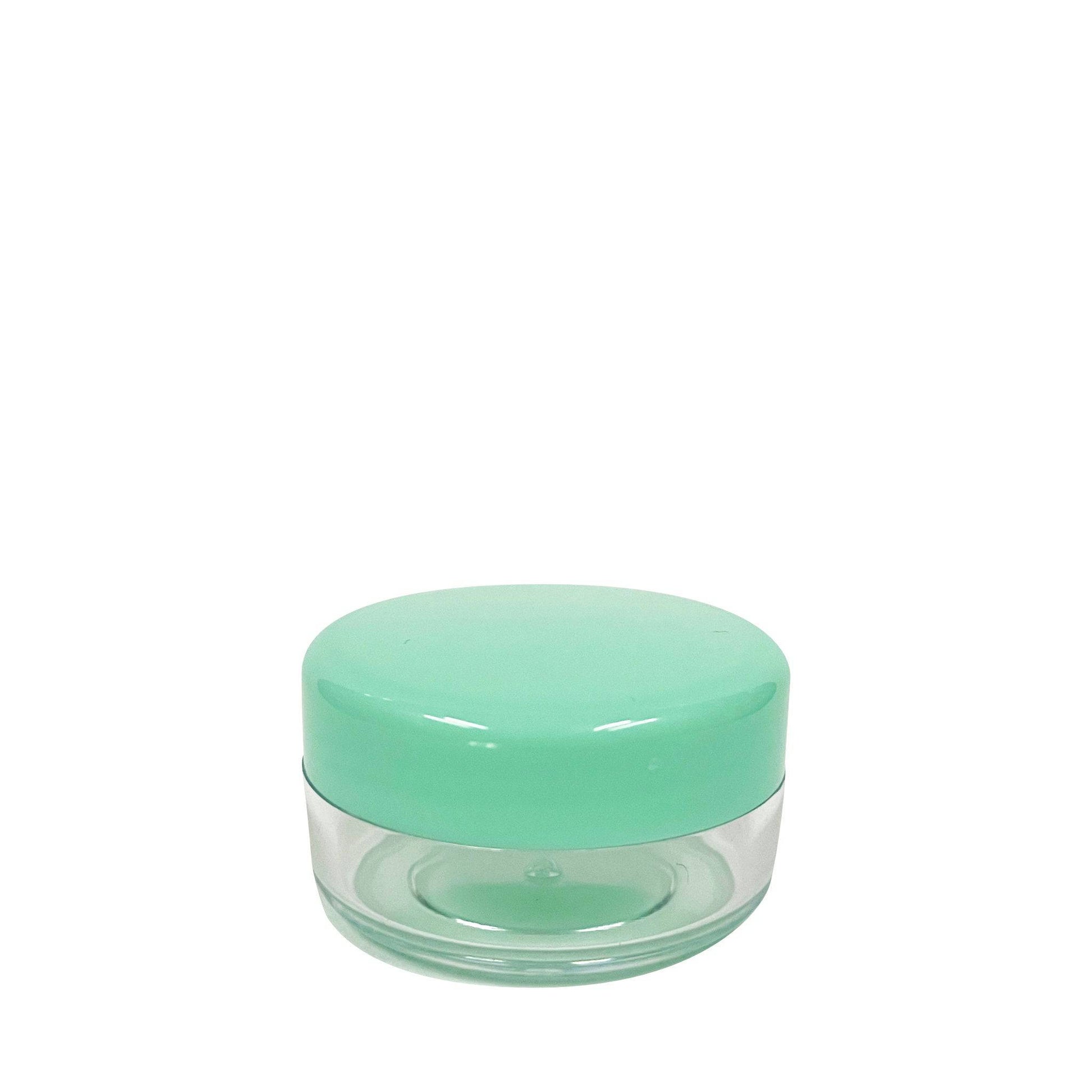 10 g Clear Acrylic Jar with Green Lid - World of Aromas