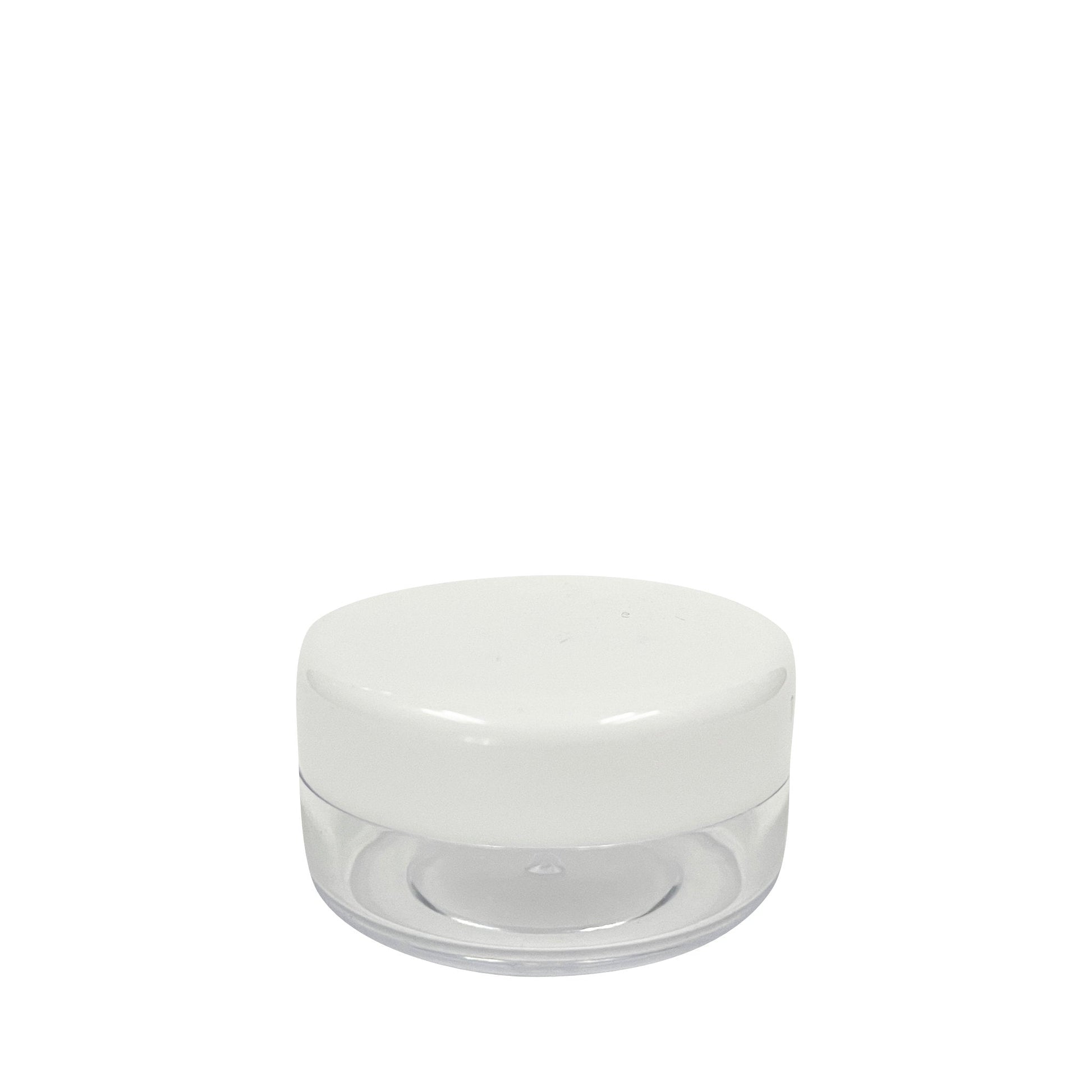 10 g Clear Acrylic Jar with White Lid - World of Aromas