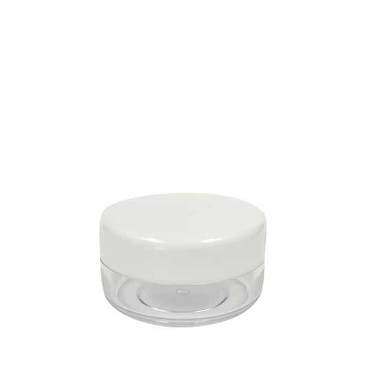 10 g Clear Acrylic Jar with White Lid - World of Aromas