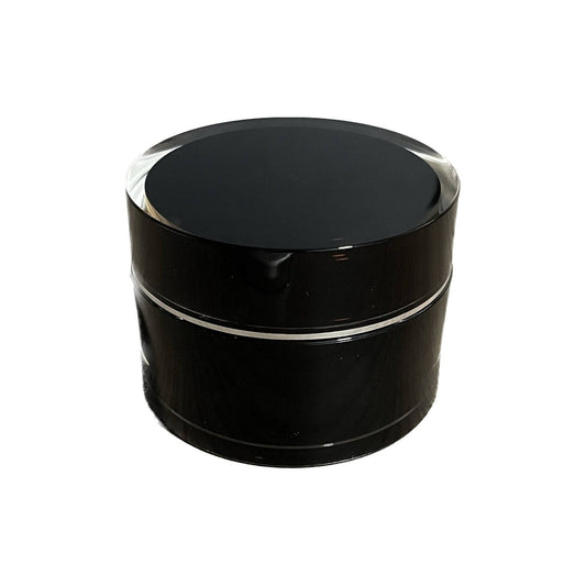 Black Acrylic Double Wall Jar with Lid - World of Aromas