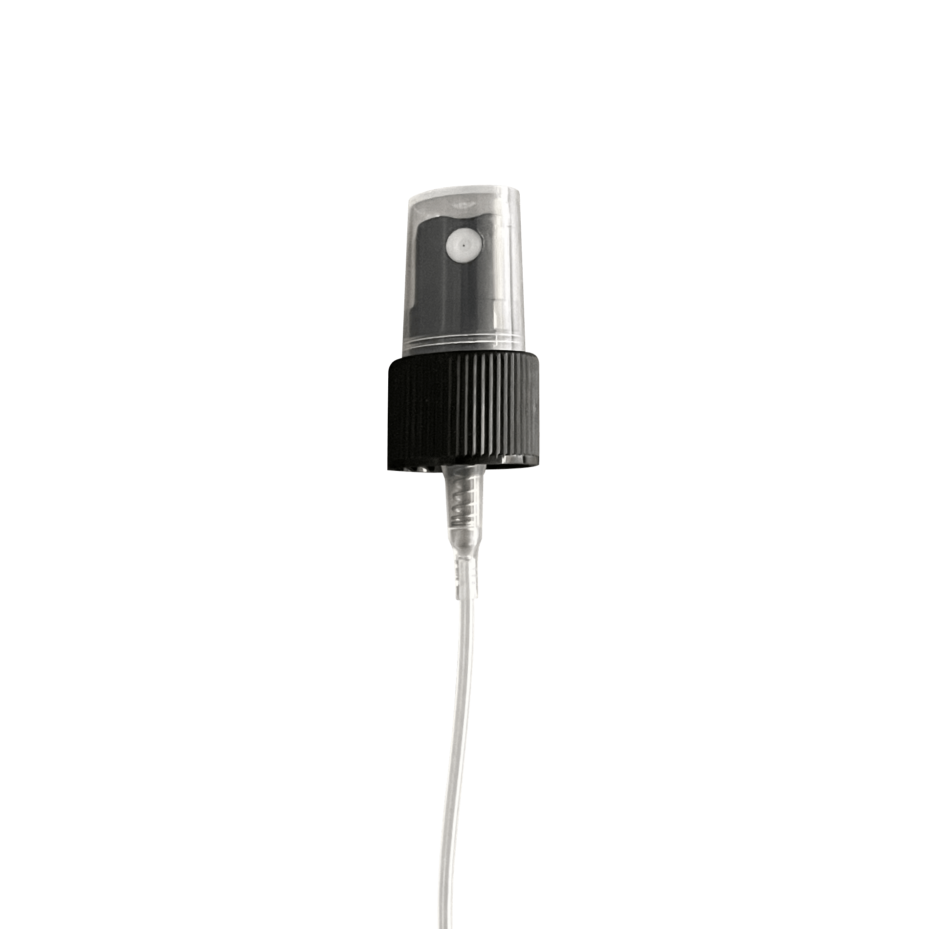 Black Ribbed Skirt 20-410 Fine Mist Sprayer with 110mm Dip Tube - World of Aromas