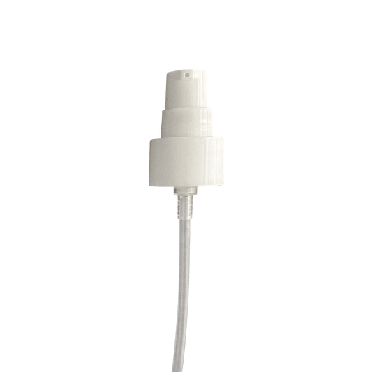 White Smooth Skirt 24-410 Treatment Pump with 178mm Dip Tube - World of Aromas