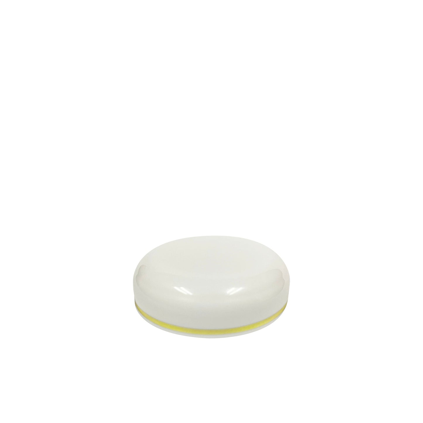 White PP Plastic 58-400 Dome Lid With Gold Lining - World of Aromas