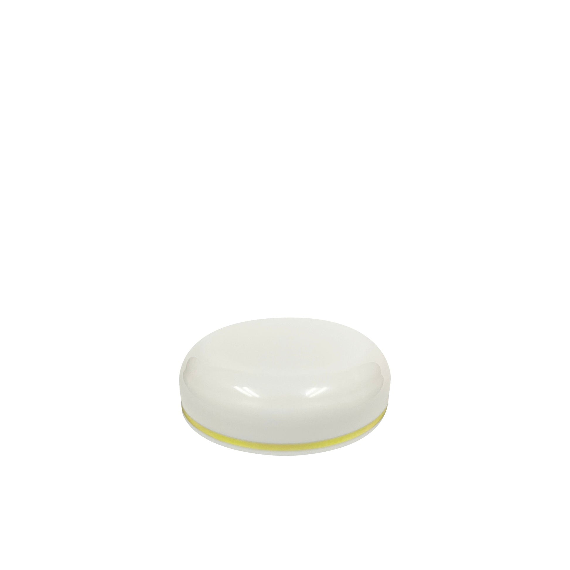White PP Plastic 58-400 Dome Lid With Gold Lining - World of Aromas