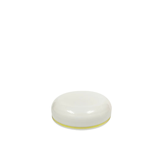 White PP Plastic 58-400 Dome Lid With Gold Lining - World of Aromas