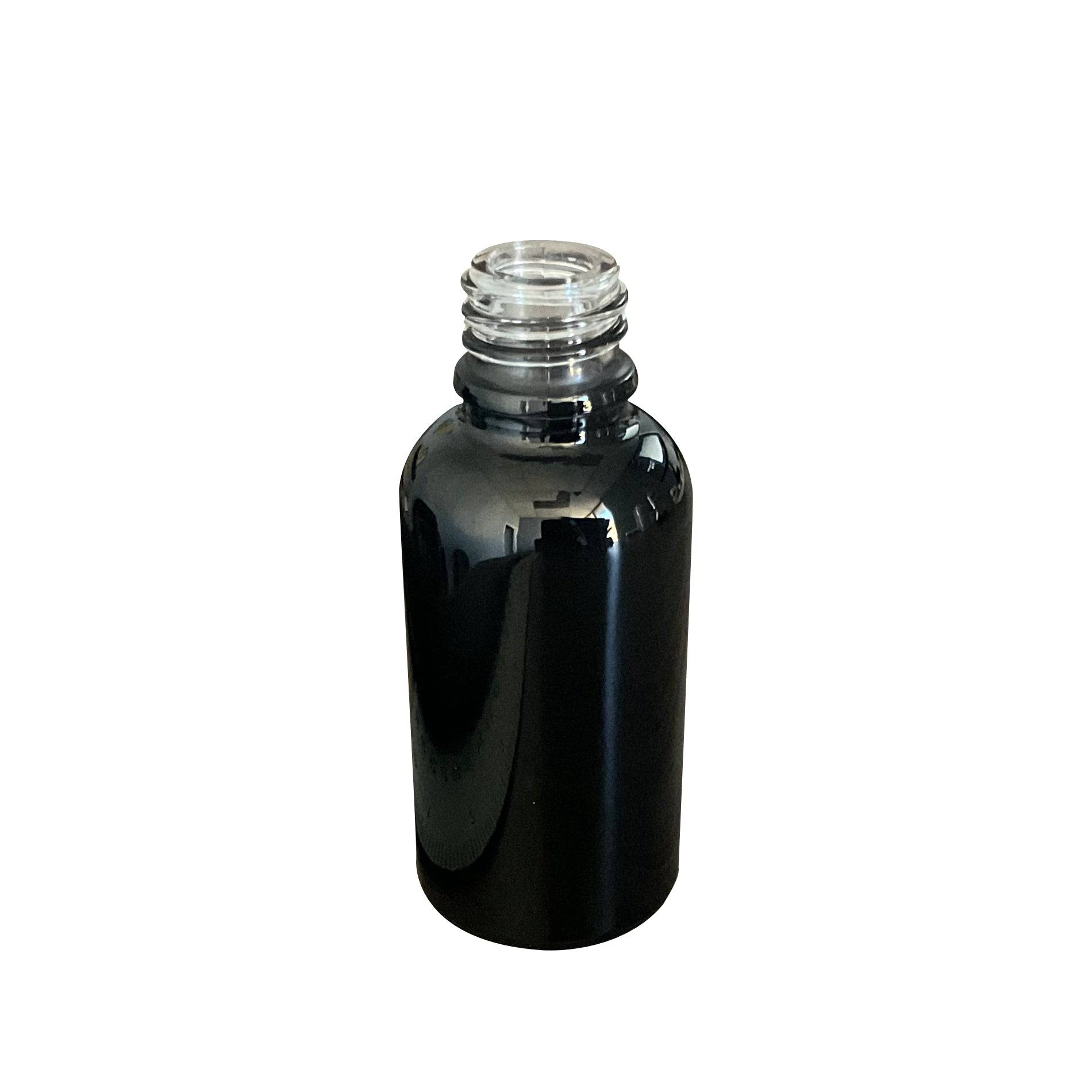 30 ml (1 oz) Black Glass Euro 18-DIN Bottle - World of Aromas