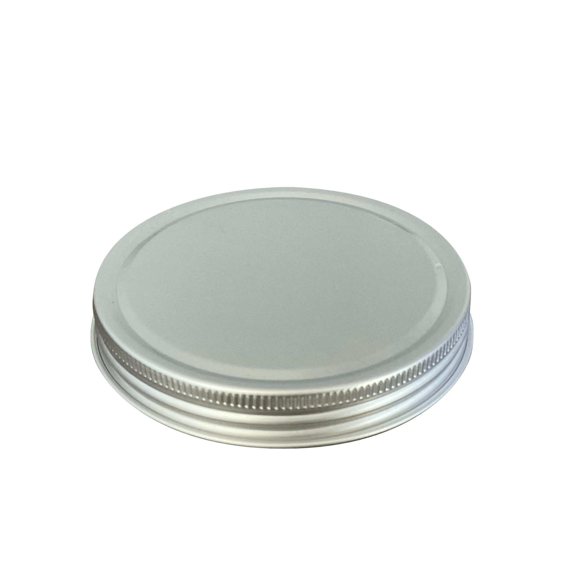 Silver Aluminum 89-400 Ribbed Skirt Foam Lined Lid - World of Aromas