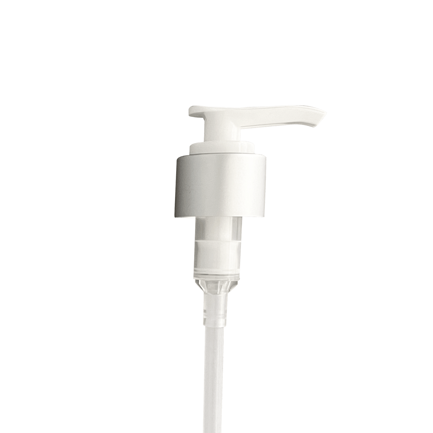 Brushed Silver Smooth Skirt White Plastic 24-410 Saddle Pump with 178mm Dip Tube - World of Aromas