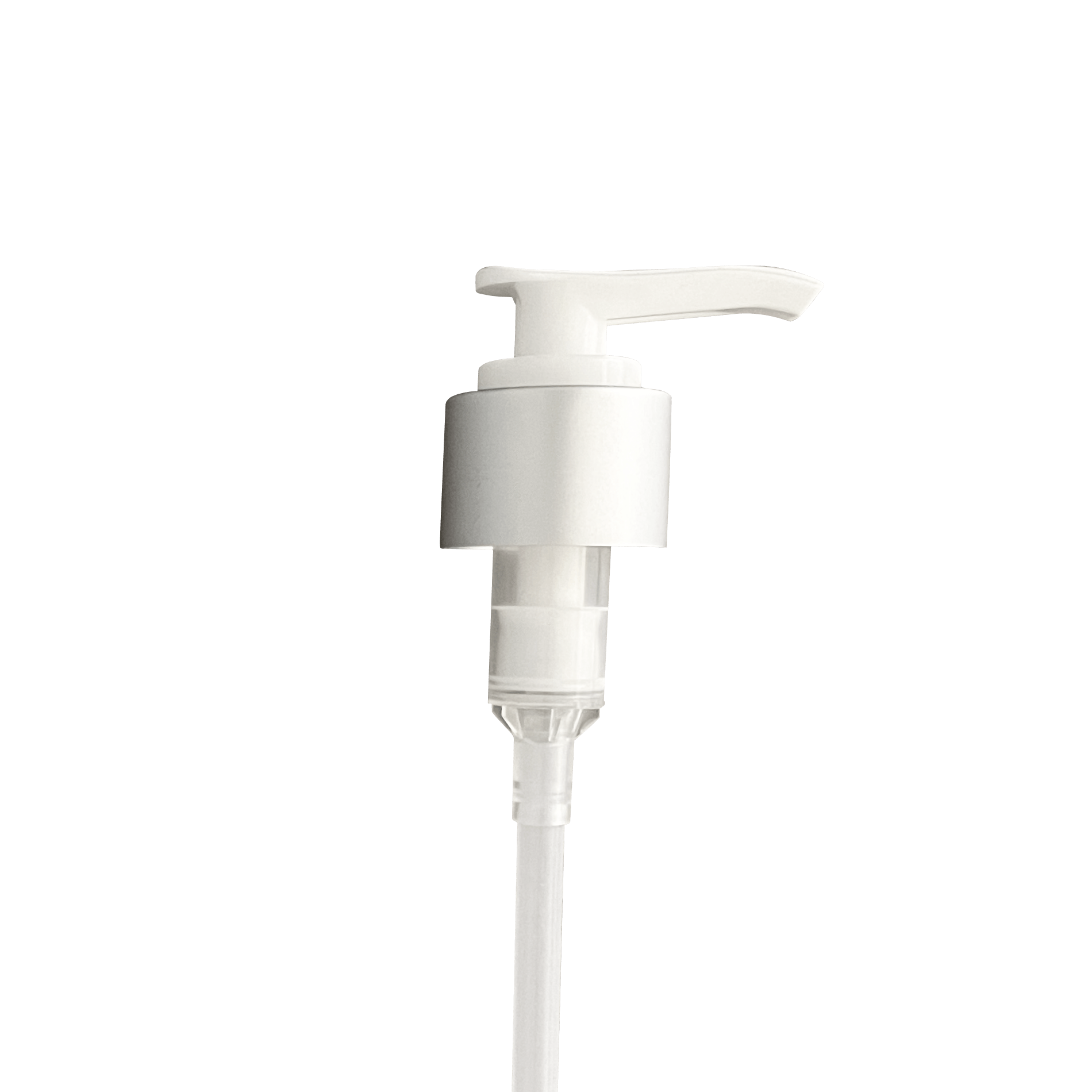 Brushed Silver Smooth Skirt White Plastic 24-410 Saddle Pump with 178mm Dip Tube - World of Aromas
