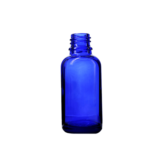 30 ml (1 oz) Cobalt Blue Glass Euro 18-DIN Bottle - World of Aromas