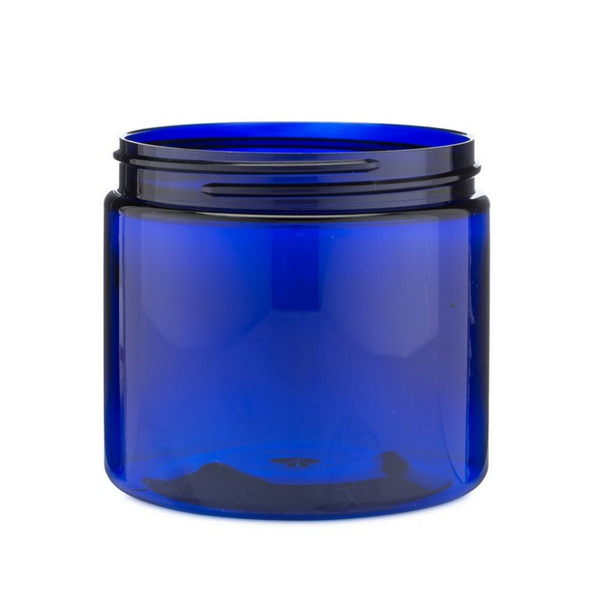 16 oz (480 ml) Cobalt Blue PET Single Wall 89-400 Jar - World of Aromas