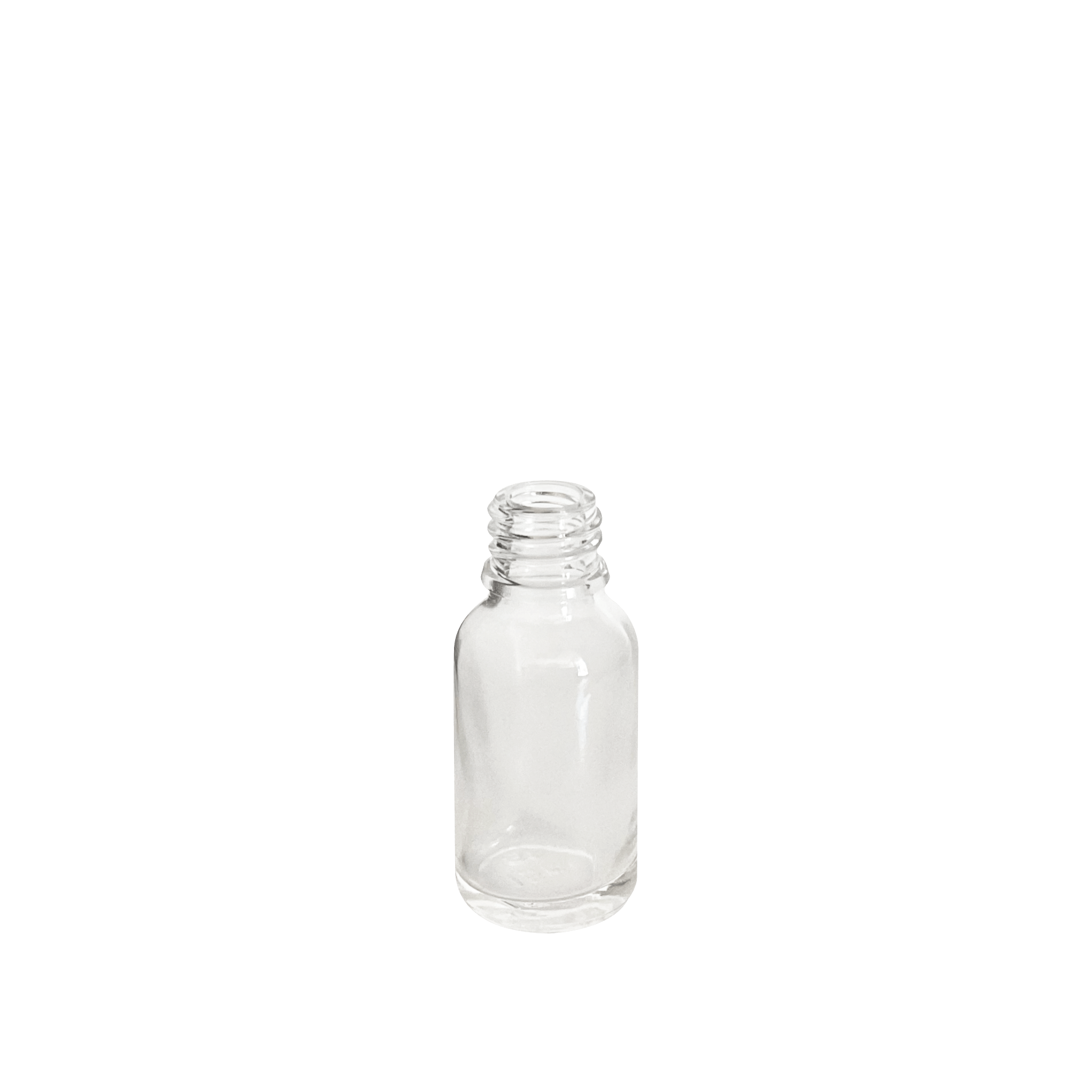 15 ml (0.5 oz) Clear Glass Euro 18-DIN Bottle - World of Aromas