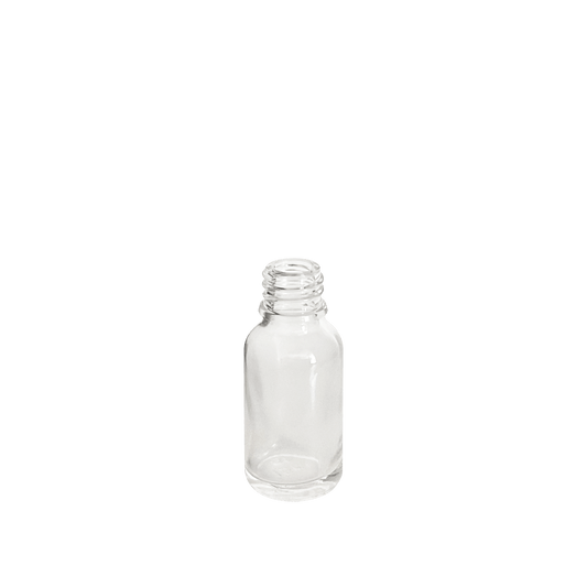 15 ml (0.5 oz) Clear Glass Euro 18-DIN Bottle - World of Aromas