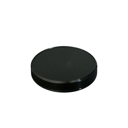 Black PP Plastic 70-400 Ribbed Skirt Foam Lined Lid - World of Aromas