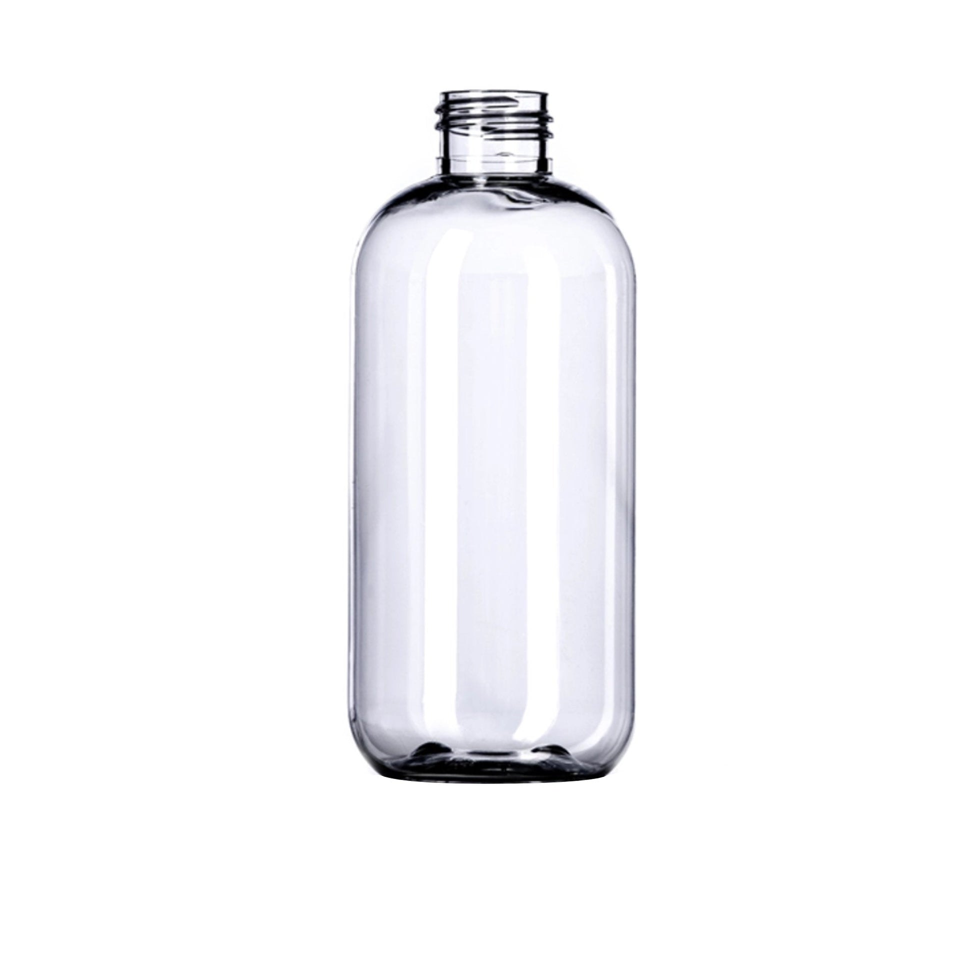 8 oz (240 ml) Clear PET Boston Round 24-400 Bottle - World of Aromas