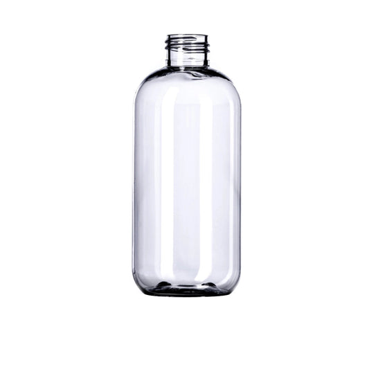 8 oz (240 ml) Clear PET Boston Round 24-400 Bottle - World of Aromas