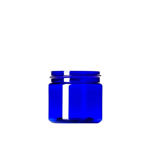 2 oz (60 ml) Cobalt Blue PET Single Wall 48-400 Jar - World of Aromas