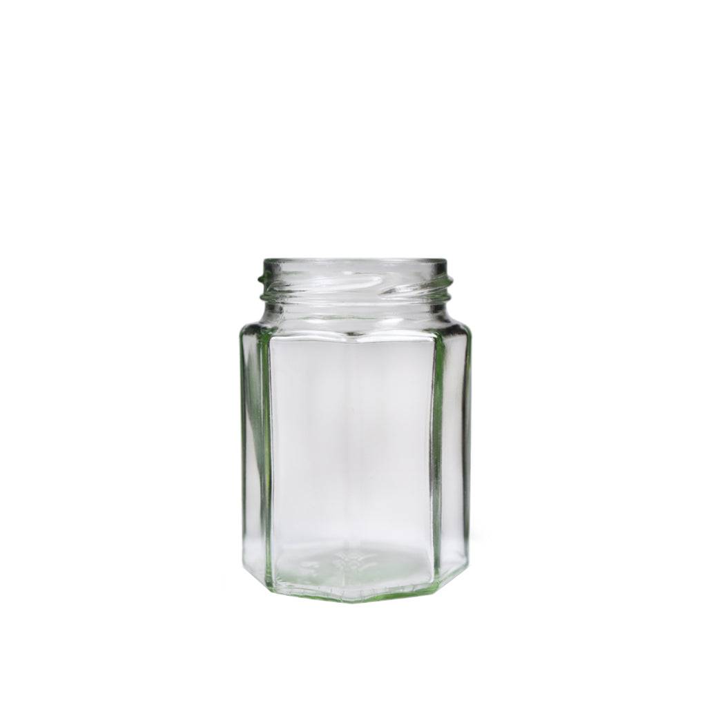 8 oz (240 ml) Clear Glass 8-Sided Jar - World of Aromas