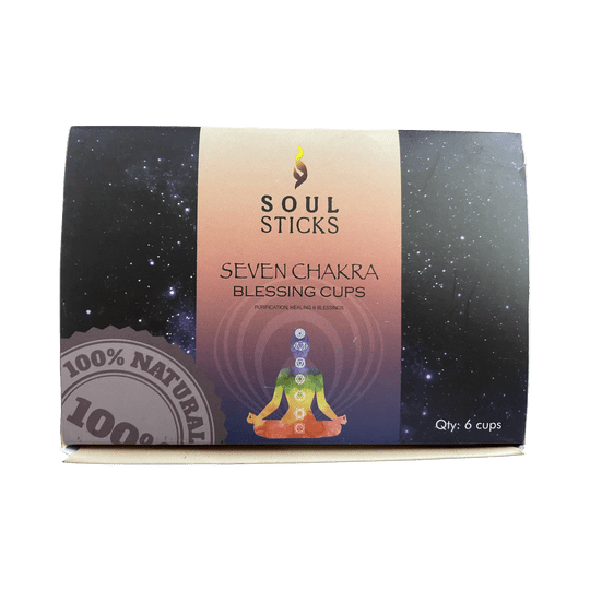 Seven Chakras Smudging Cups (Set of 6) - World of Aromas