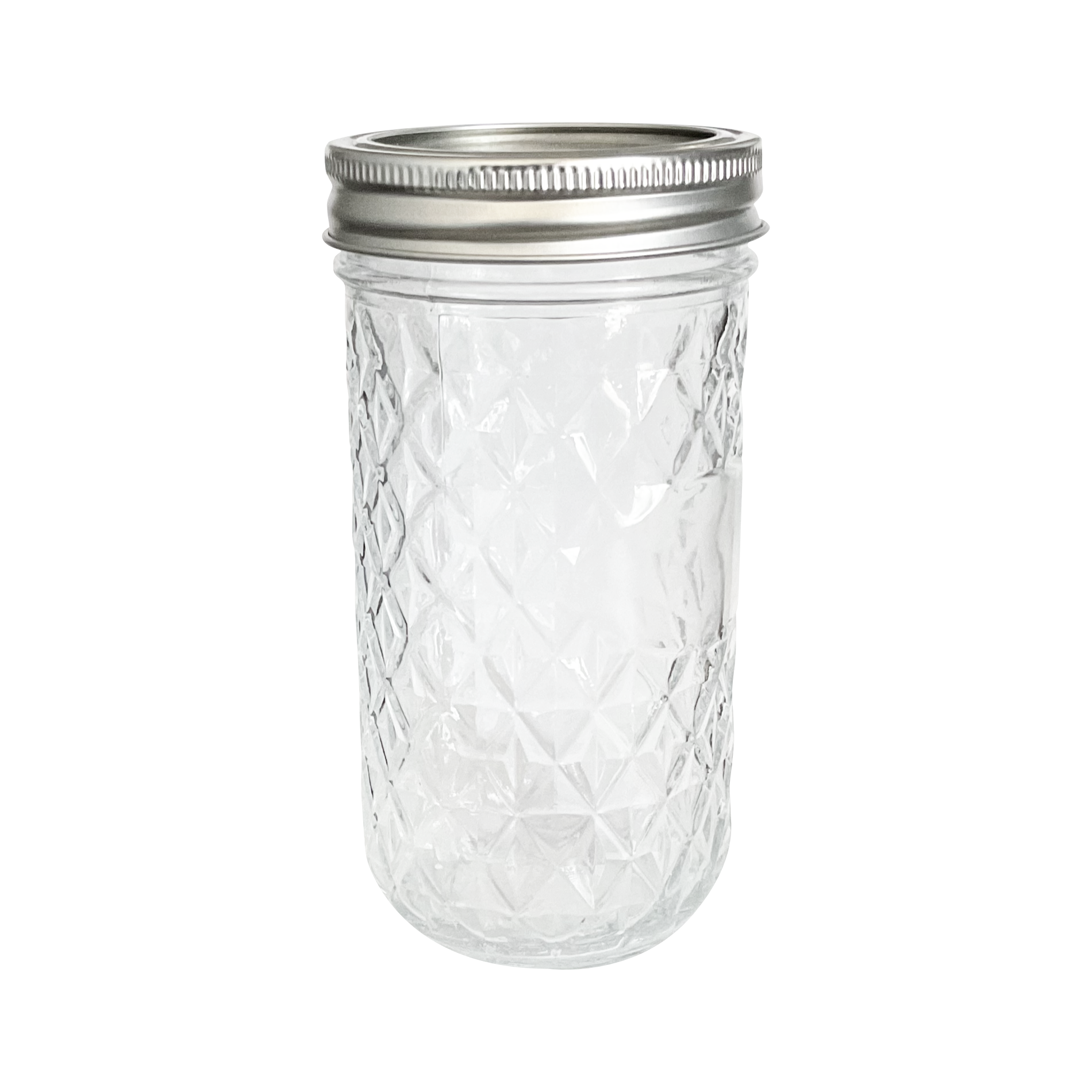 12 Pcs, 12 Oz Mason Glass Jars With Silver Lids 