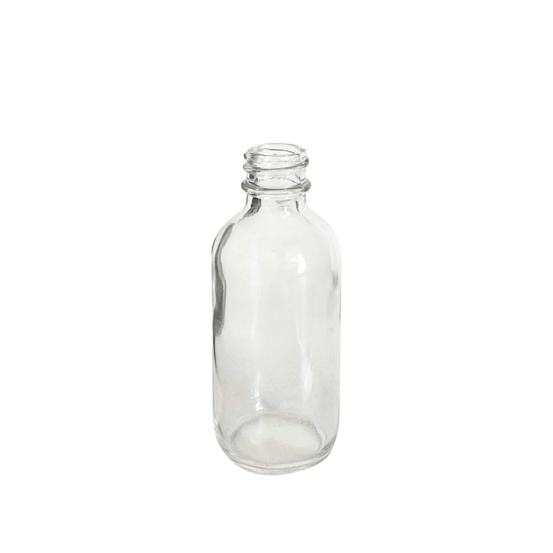 2 oz (60 ml) Clear Glass Boston Round 20-400 Bottle – World of Aromas