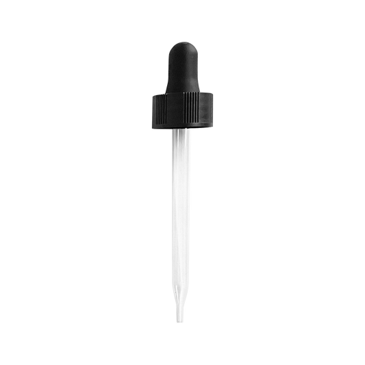 (2 oz) Black 20-400 Dropper with 91mm Glass Pipette