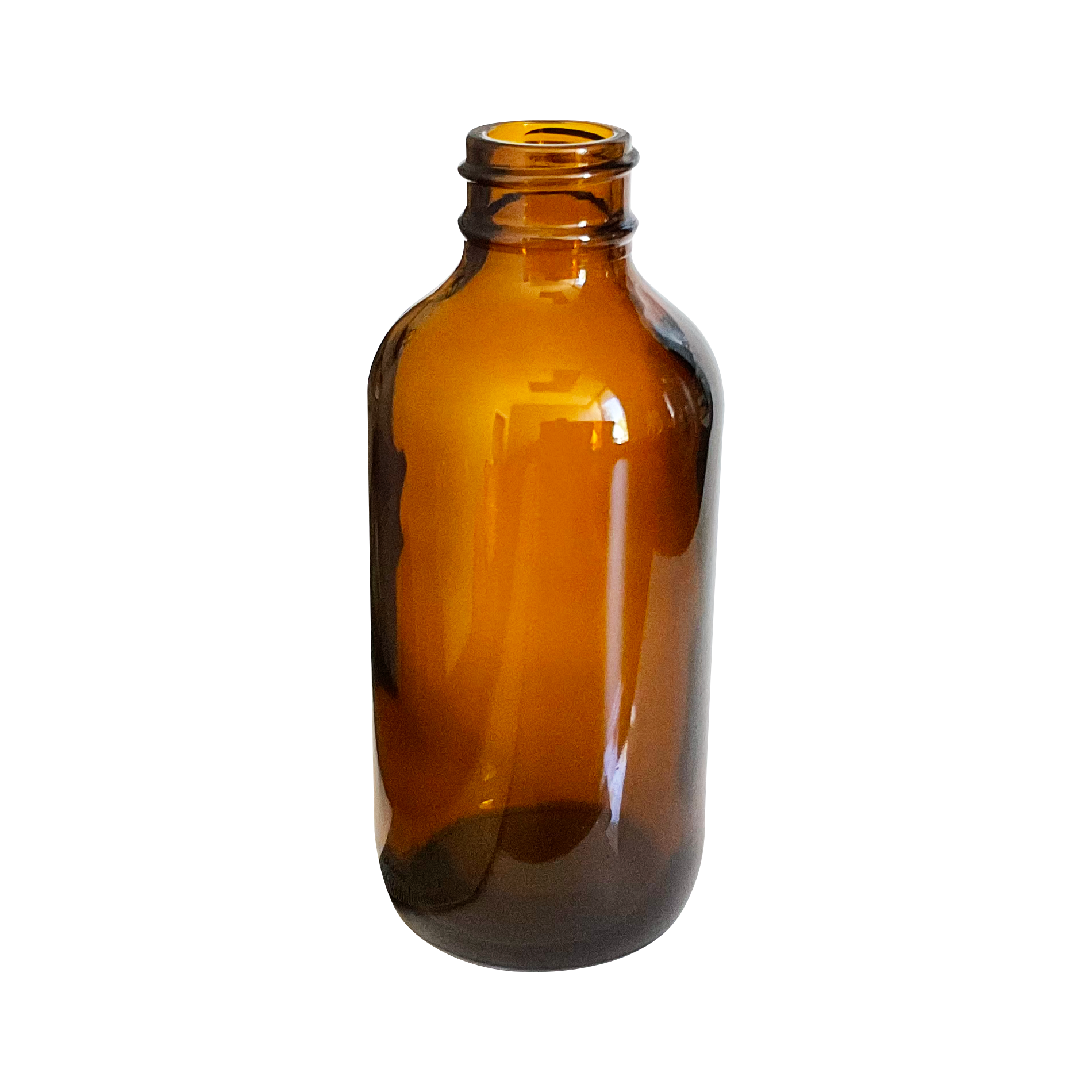 16 oz Amber Glass Boston Round Bottles In Bulk