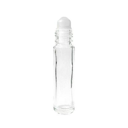 0.27 oz (8 ml) Clear Glass Roller Bottle