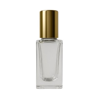 0.1 oz (3 ml) Clear Glass Rectangular Roll-On Bottle with Steel Ball