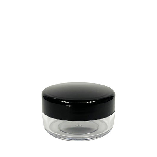 10 g Clear Acrylic Jar with Black Lid