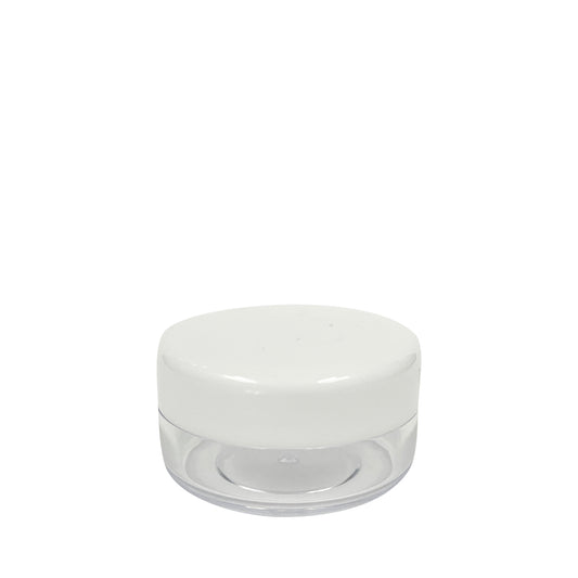 10 g Clear Acrylic Jar with White Lid