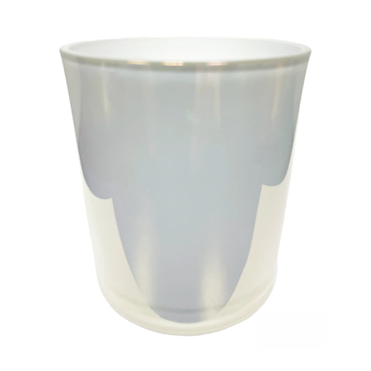 10 oz (300 ml) White Iridescent Glass Candle Jar
