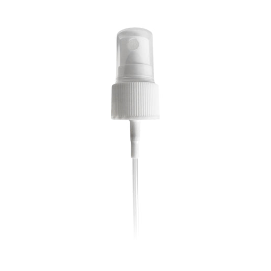 White Ribbed Skirt 20-410 Fine Mist Sprayer with 110mm Dip Tube