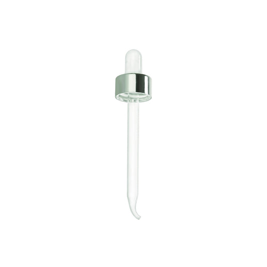 (2 oz) Silver 20-400 Dropper with 86 mm Bent Glass Pipette