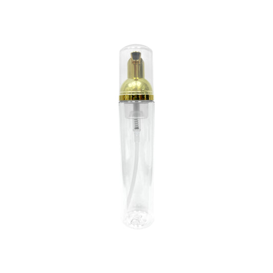 3.4 oz (100 ml) Clear Plastic Foaming Pump with Gold Cap