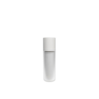 1 oz (30 ml) White Frosted Cylinder Twist Airless Lotion Pump