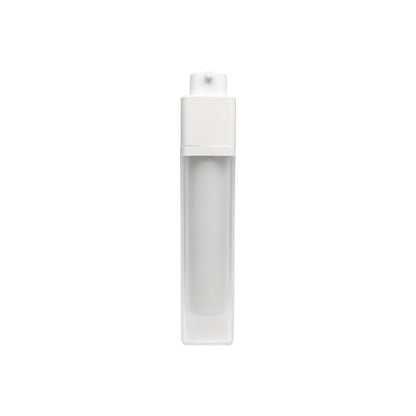 3.4 oz (100 ml) White Frosted Rectangular Twist Airless Lotion Pump