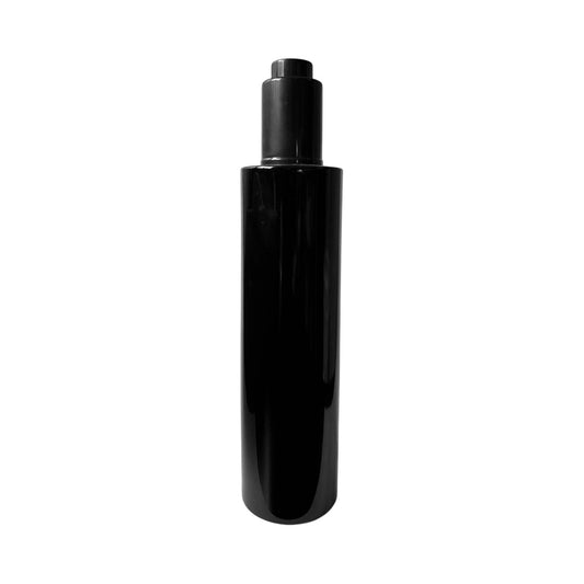 4 oz (120 ml) Black Glass Cylinder Bottle with Black Dropper