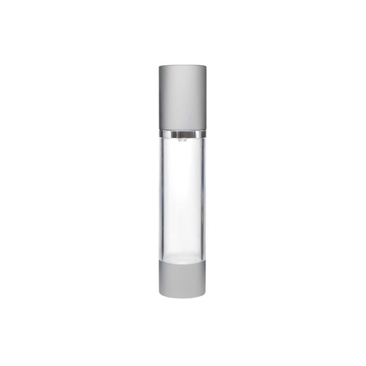 50 ml Silver Aluminum Clear AS Plastic Airless Pump Bottle