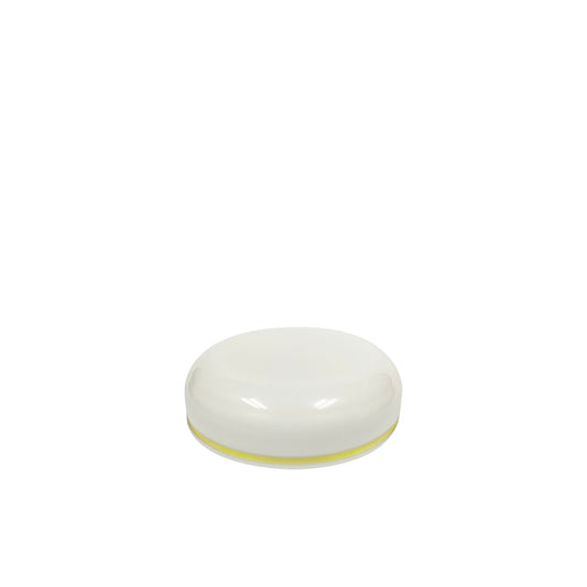 White PP Plastic 58-400 Dome Lid With Gold Lining