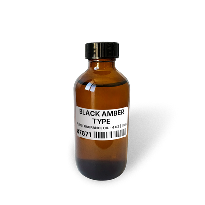 Black Amber Type Pure Fragrance Oil - 4 oz | 113 g bottle image showing Pure Fragrance Oil in 4 oz size. Fragrance product bottle photo for Black Amber Type Pure Fragrance Oil - 4 oz | 113 g.