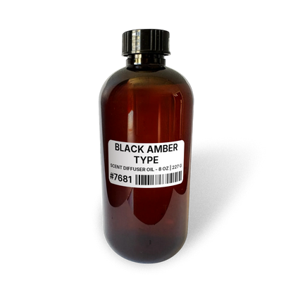 Black Amber Type Scent Diffuser Oil - 8 oz | 227 g bottle image showing Scent Diffuser Oil in 8 oz size. Fragrance product bottle photo for Black Amber Type Scent Diffuser Oil - 8 oz | 227 g.