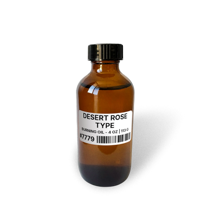 Desert Rose Type Burning Oil - 4 oz | 113 g bottle image showing Burning Oil in 4 oz size. Fragrance product bottle photo for Desert Rose Type Burning Oil - 4 oz | 113 g.