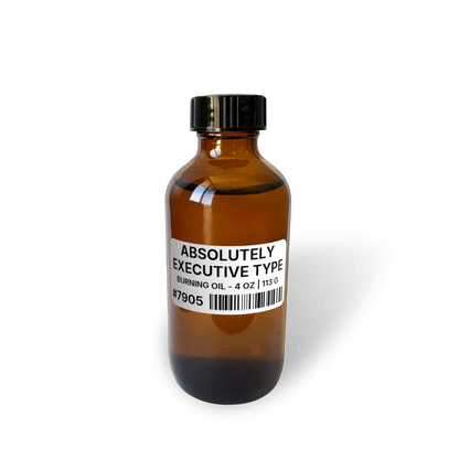 Absolutely Executive Type Burning Oil - 4 oz | 113 g bottle image showing Burning Oil in 4 oz size. Fragrance product bottle photo for Absolutely Executive Type Burning Oil - 4 oz | 113 g.