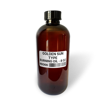 Golden Sun Type Burning Oil - 8 oz (227 g) bottle image showing Burning Oil in 8 oz size. Fragrance product bottle photo for Golden Sun Type Burning Oil - 8 oz (227 g).