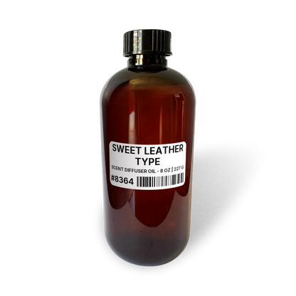 Sweet Leather Type Scent Diffuser Oil - 8 oz | 227 g bottle image showing Scent Diffuser Oil in 8 oz size. Fragrance product bottle photo for Sweet Leather Type Scent Diffuser Oil - 8 oz | 227 g.