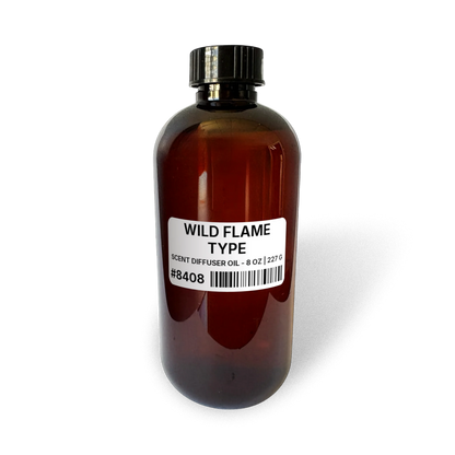 Wild Flame Type Scent Diffuser Oil - 8 oz | 227 g bottle image showing Scent Diffuser Oil in 8 oz size. Fragrance product bottle photo for Wild Flame Type Scent Diffuser Oil - 8 oz | 227 g.