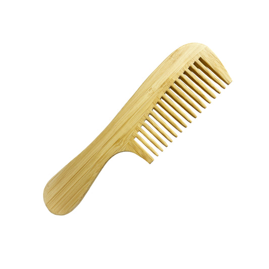 Bamboo Wide-Tooth Wide-Handled Comb